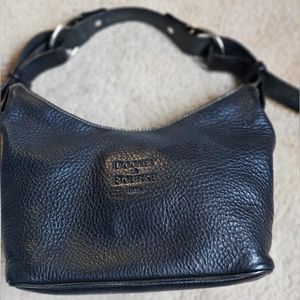 Dooney & Bourke dark navy small hobo purse. Looks black vs navy.
